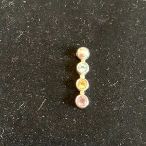 Sterling Silver Pendant with 3 Stones